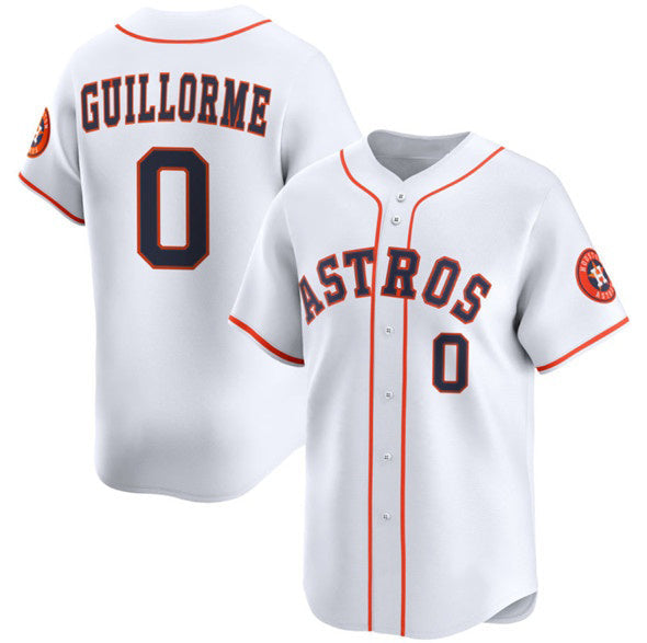 Houston Astros #0 Luis Guillorme White 2025 Home Limited Stitched Baseball Jersey
