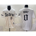 Houston Astros #0 Orbit White Gothic 'Houston Born Barrio Raised' Limited Stitched Baseball Jersey