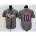 Houston Astros #10 Yuli Gurriel Grey Gridiron Cool Base Stitched Baseball Jersey