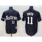 Houston Astros #11 Cam Smith Black Gothic 'Houston Born Barrio Raised' Limited Stitched Baseball Jersey
