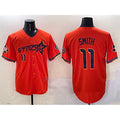 Houston Astros #11 Cam Smith Orange 2025 City Connect With Texas Patch Limited Stitched Baseball Jersey