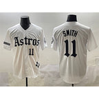 Houston Astros #11 Cam Smith White Gothic 'Houston Born Barrio Raised' Limited Stitched Baseball Jersey