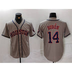 Houston Astros #14 Mauricio Dubón Grey Cool Base Stitched Baseball Jersey