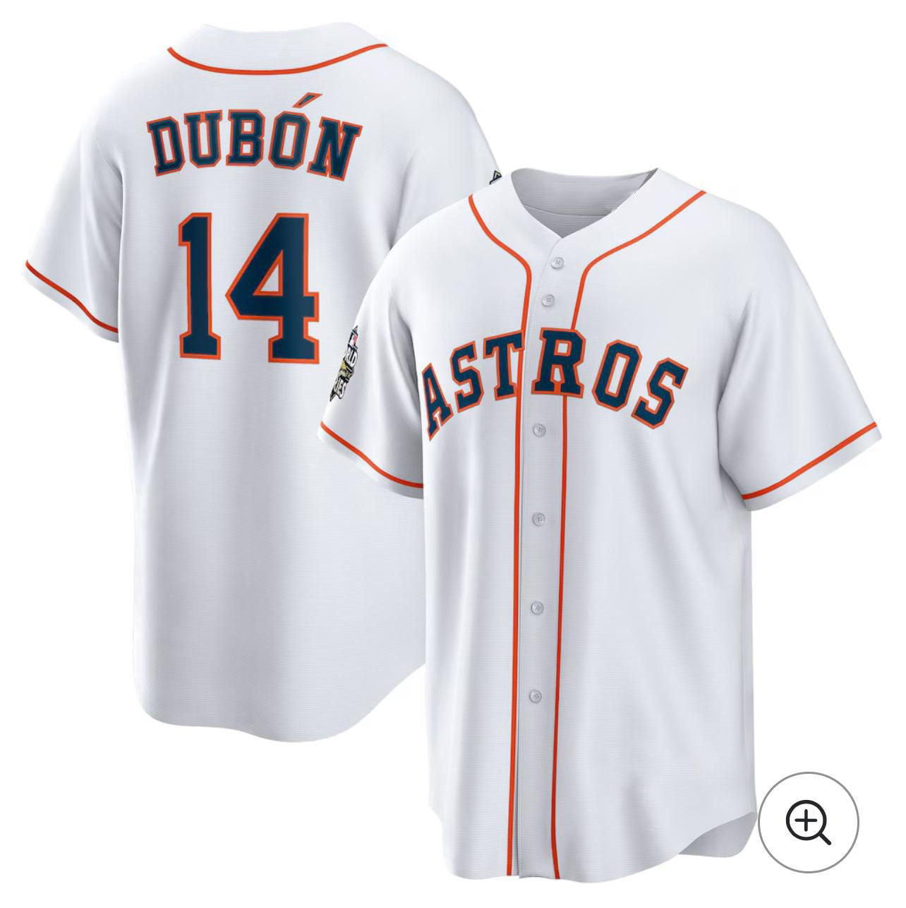 Houston Astros #14 Mauricio Dubón White Home Baseball Jersey
