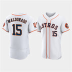 Houston Astros #15 Martín Maldonado White 60th Anniversary Flex Base Stitched Baseball Jersey