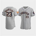 Houston Astros #23 Michael Brantley Gray 60th Anniversary Flex Base Stitched Baseball Jersey