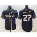 Houston Astros #27 Jose Altuve Black City Connect Cool Base Stitched Baseball Jersey