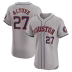 Houston Astros #27 Jose Altuve Gray Road Elite Player Baseball Jersey