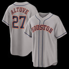 Houston Astros #27 Jose Altuve Gray Road Replica Baseball Jersey