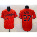 Houston Astros #27 Jose Altuve Orange 2025 City Connect With Texas Patch Limited Stitched Baseball Jersey