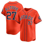 Houston Astros #27 Jose Altuve Orange Alternate Limited Player Baseball Jersey