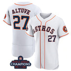 Houston Astros #27 Jose Altuve White 2022 World Series Champions Flex Base Stitched Baseball Jersey