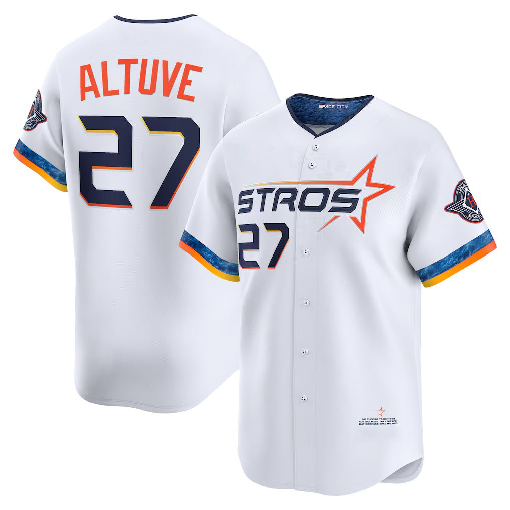 Houston Astros #27 Jose Altuve White 2025 City Connect Limited Player Baseball Jersey