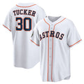 Houston Astros #30 Kyle Tucker White 2022 World Series Home Stitched Baseball Jersey