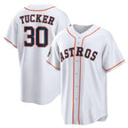 Houston Astros #30 Kyle Tucker White 2022 World Series Home Stitched Baseball Jersey