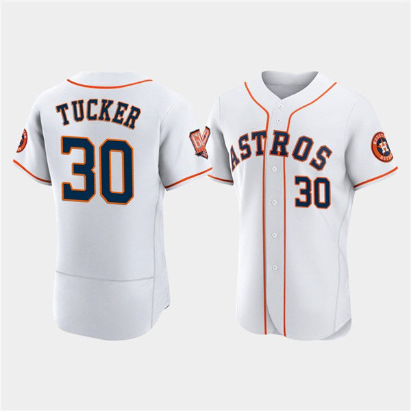 Houston Astros #30 Kyle Tucker White 60th Anniversary Flex Base Stitched Baseball Jersey