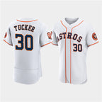 Houston Astros #30 Kyle Tucker White 60th Anniversary Flex Base Stitched Baseball Jersey