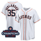 Houston Astros #35 Justin Verlander White 2022 World Series Champions Home Stitched Baseball Jersey