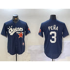 Houston Astros #3 Jeremy Pena Black Cactus Jack Vapor Premier Stitched Baseball Jersey