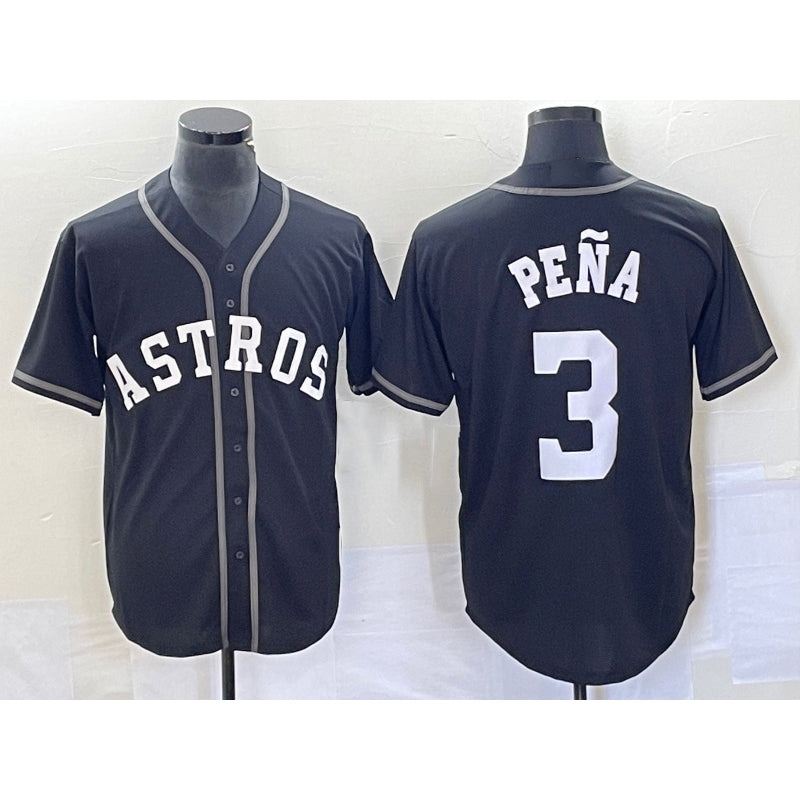 Houston Astros #3 Jeremy Pena Black Cool Base Stitched Baseball Jersey