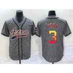 Houston Astros #3 Jeremy Pena Grey Gridiron Cool Base Stitched Baseball Jersey