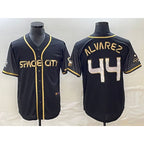 Houston Astros #44 Yordan Alvarez Black City Connect Cool Base Stitched Baseball Jersey