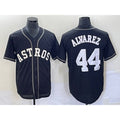 Houston Astros #44 Yordan Alvarez Black Cool Base Stitched Baseball Jersey