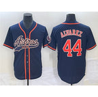 Houston Astros #44 Yordan Alvarez Navy Cool Base Stitched Baseball Jersey