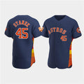 Houston Astros #45 Ryne Stanek Navy 60th Anniversary Flex Base Stitched Baseball Jersey