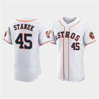 Houston Astros #45 Ryne Stanek White 60th Anniversary Flex Base Stitched Baseball Jersey