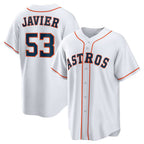 Houston Astros #53 Cristian Javier White Home Replica Baseball Jersey