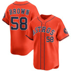 Houston Astros #58 Hunter Brown Orange 2025 Alternate Limited Stitched Baseball Jersey