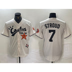 Houston Astros #7 CJ Stroud Cream Cactus Jack Cool Baseball Jerse