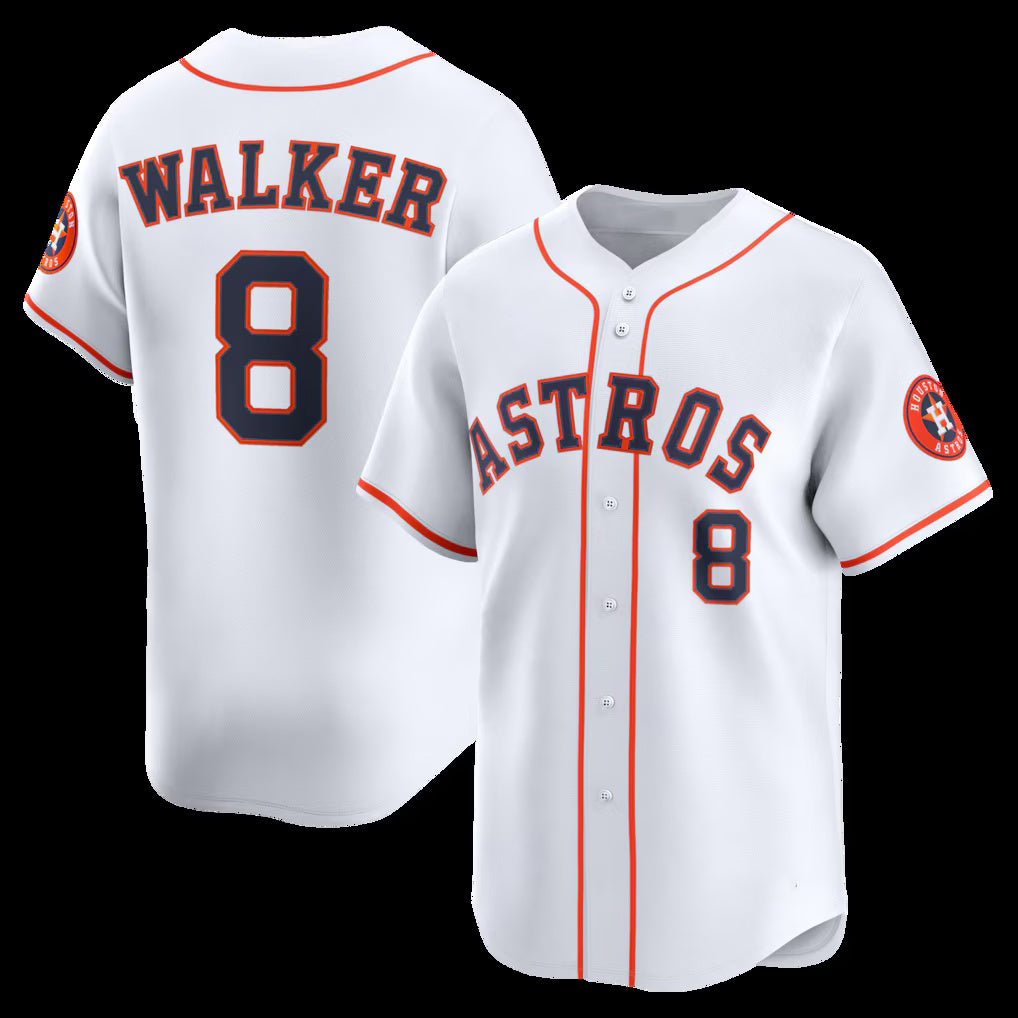 Houston Astros #8 Christian Walker White Home Limited Player Baseball Jersey