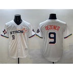 Houston Astros #9 Zach Dezenzo White 2025 City Connect With Texas Patch Limited Stitched Baseball Jersey