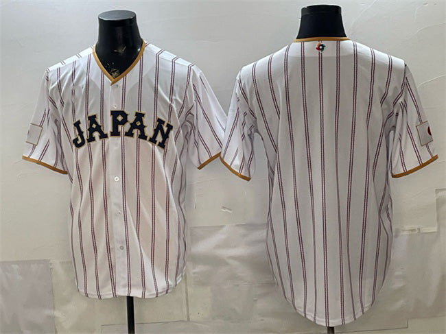 Japan Baseball Blank White 2026 World Baseball Classic Home Stadium Stitched Jersey