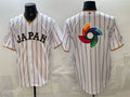 Japan Baseball White 2026 World Baseball Classic Big Logo Home Stadium Stitched Jersey