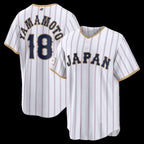 Japan Baseball #18 Yoshinobu Yamamoto 2026 World Baseball Classic Home Stadium Baseball Jersey - White