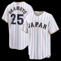 Japan Baseball #25 Kazuma Okamoto 2026 World Baseball Classic Home Stadium Baseball Jersey - White