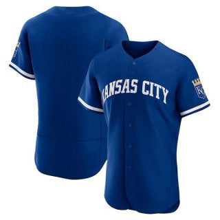 Kansas City Royals Blank Blue Flex Base Stitched Baseball Jersey