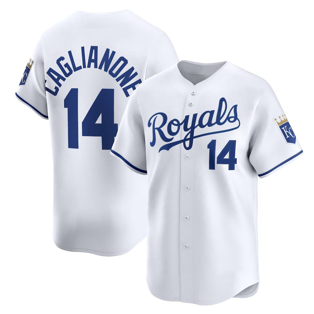 Kansas City Royals #14 Jac Caglianone White Home Limited Player Baseball Jersey