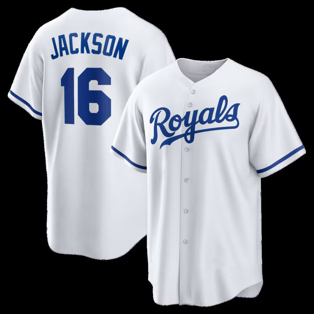 Kansas City Royals #16 Bo Jackson White Home Retired Player Replica Baseball Jersey