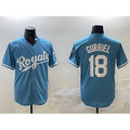 Kansas City Royals #18 Yuli Gurriel Blue Cool Base Stitched Baseball Jersey