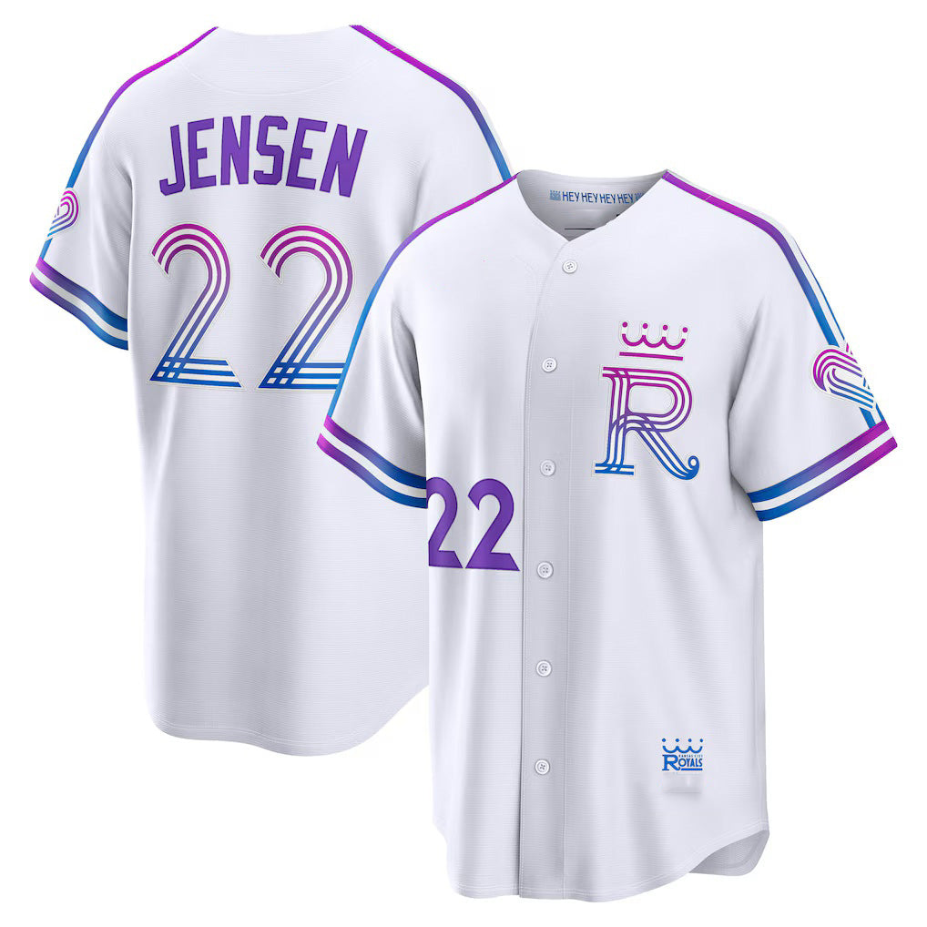 Kansas City Royals #22 Carter Jensen White 2026 City Connect Stadium Baseball Jersey