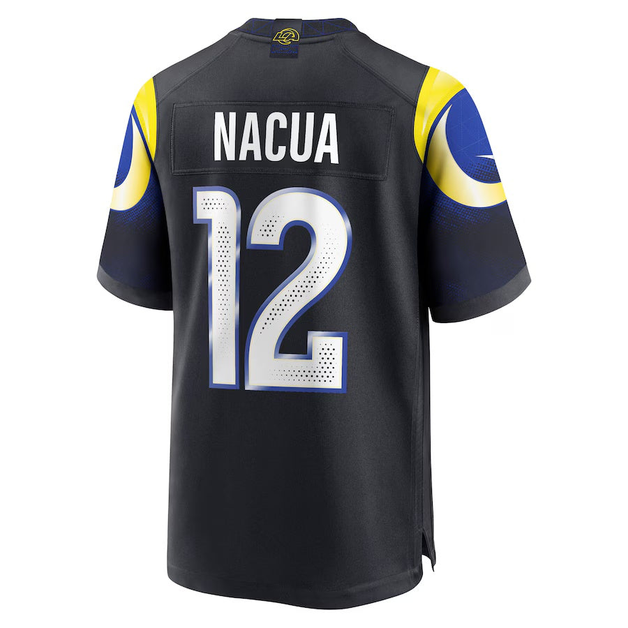 LA.Rams #12 Puka Nacua 2025 Rivalries Collection Game Jersey - Midnight Blue