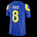 LA.Rams #8 Jared Verse Royal Vapor F.U.S.E. Sewn Down Limited Stitched Football American Jersey