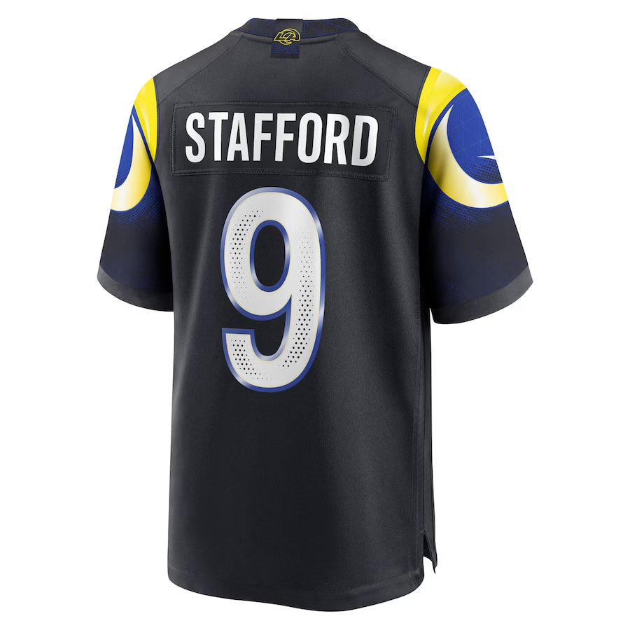 LA.Rams #9 Matthew Stafford 2025 Rivalries Collection Game Jersey - Midnight Blue