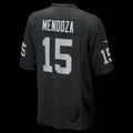 LV.Raiders #15 Fernando Mendoza Black 2026 Draft First Round Pick No. 1 Team Game Jersey