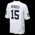 LV.Raiders #15 Fernando Mendoza Black 2026 Draft First Round Pick No. 1 Team Game Jersey