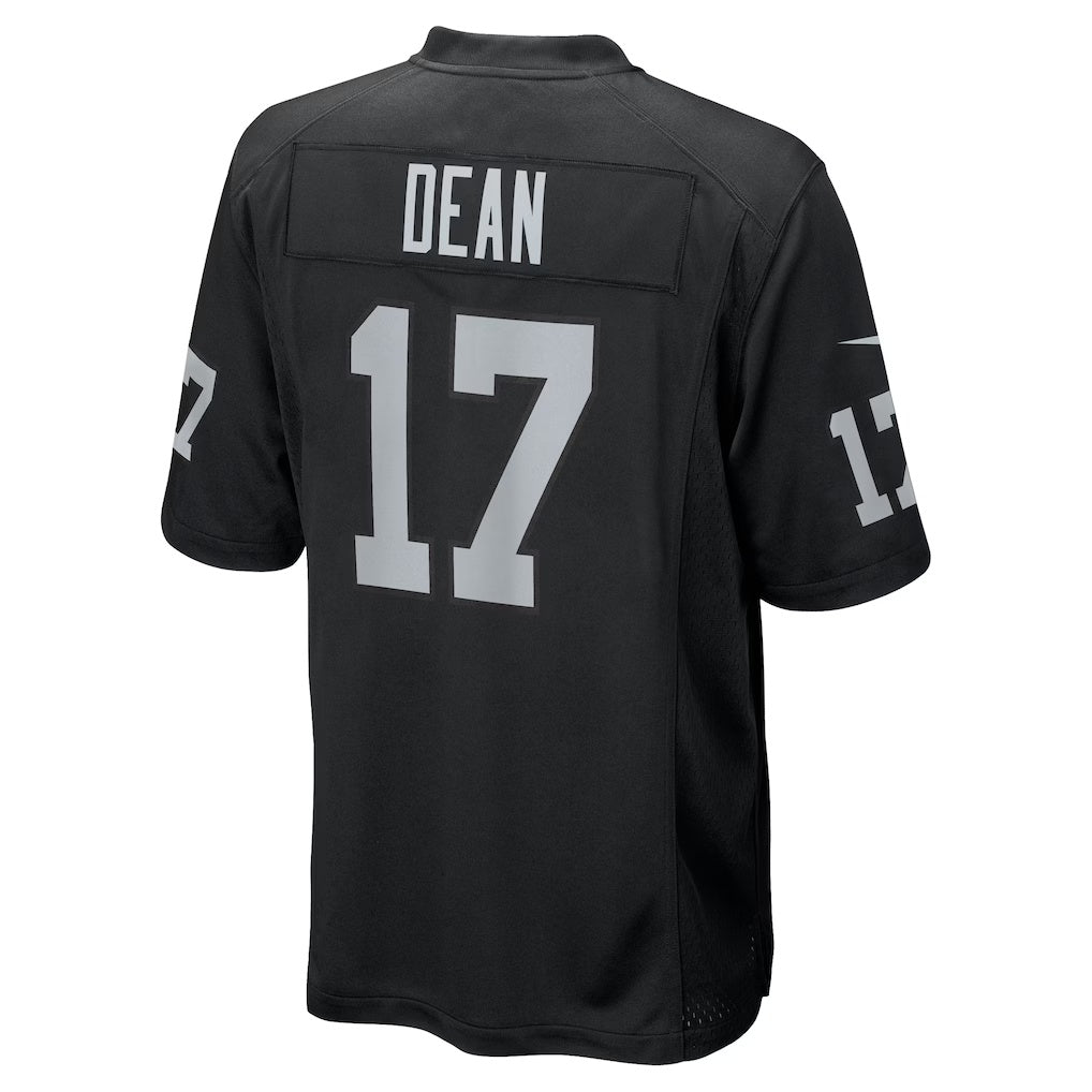 LV.Raiders #17 Nakobe Dean Black Team Game Jersey